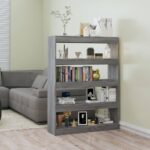Book Cabinet/Room Divider Grey Sonoma 100x30x135cm