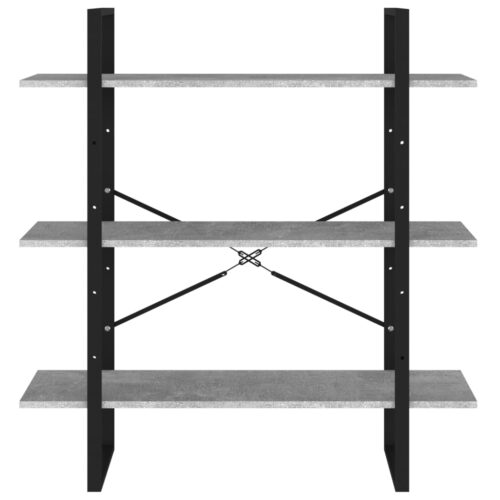 Book Cabinet Concrete Grey 100x30x105cm Engineered Wood - Image 5