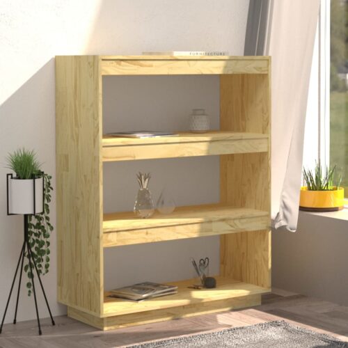 Book Cabinet/Room Divider 80x35x103cm Solid Pinewood - Image 3