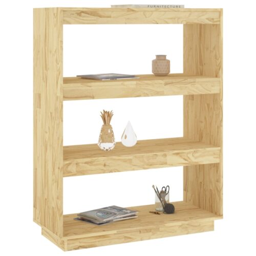 Book Cabinet/Room Divider 80x35x103cm Solid Pinewood - Image 4