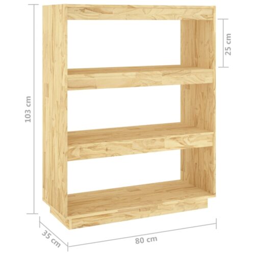 Book Cabinet/Room Divider 80x35x103cm Solid Pinewood - Image 8