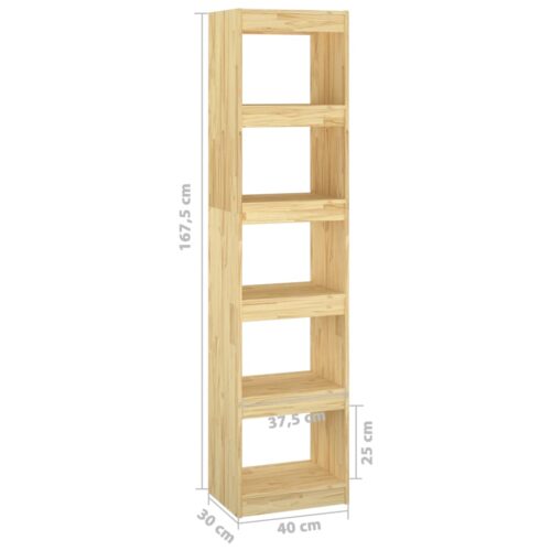 Book Cabinet/Room Divider 40x30x167.5cm Solid Pinewood - Image 8
