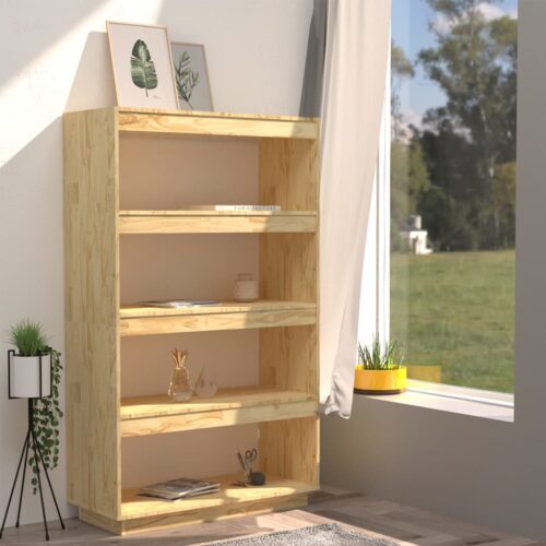 Book Cabinet/Room Divider 80x35x135cm Solid Pinewood - Image 3