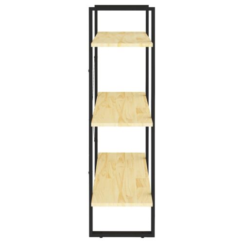 3-Tier Book Cabinet 80x30x105cm Solid Pine Wood - Image 6
