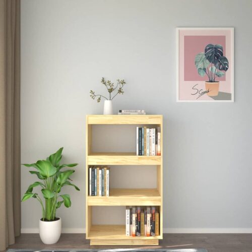 Book Cabinet/Room Divider 60x35x103cm Solid Pinewood - Image 3