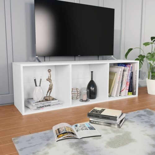 Book Cabinet/TV Cabinet White 36x30x114cm Engineered Wood - Image 6