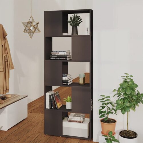Book Cabinet Room Divider Grey 60x24x155cm Engineered Wood