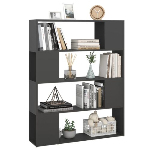 Book Cabinet Room Divider Grey 100x24x124cm - Image 4