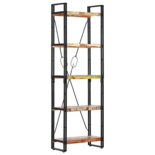 5-Tier Bookcase 60x30x180cm Solid Reclaimed Wood