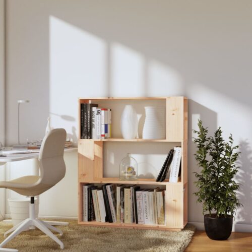 Book Cabinet/Room Divider 80x25x101cm Solid Wood Pine - Image 3