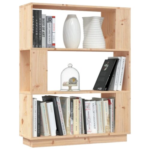 Book Cabinet/Room Divider 80x25x101cm Solid Wood Pine - Image 4