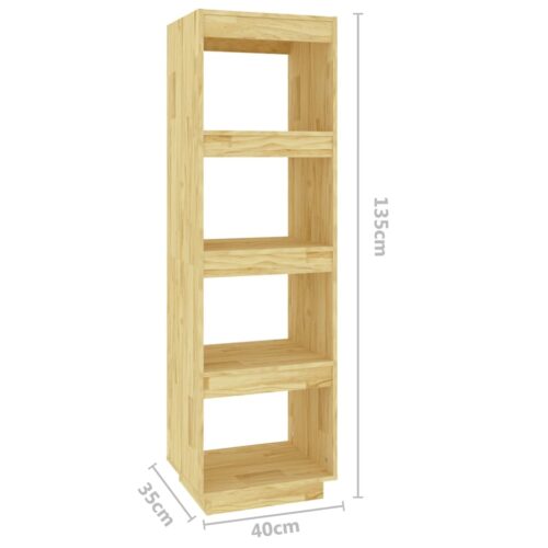 Book Cabinet/Room Divider 40x35x135cm Solid Pinewood - Image 8