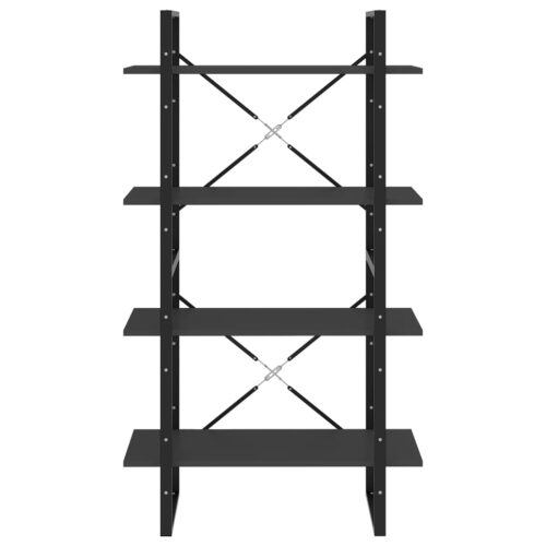4-Tier Book Cabinet Grey 80x30x140cm Engineered Wood - Image 5