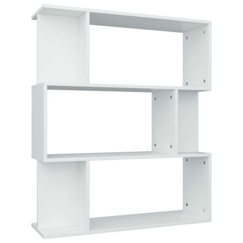 Book Cabinet/Room Divider White 80x24x96cm Engineered Wood - Image 2