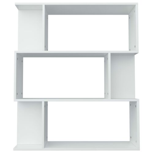 Book Cabinet/Room Divider White 80x24x96cm Engineered Wood - Image 6