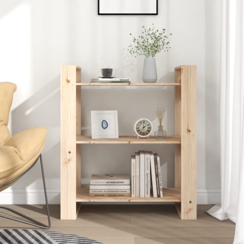 Book Cabinet/Room Divider 80x35x91cm Solid Wood Pine - Image 3
