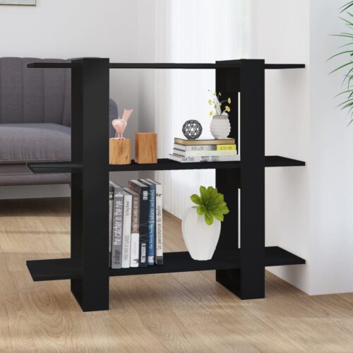 Book Cabinet/Room Divider Black 100x30x87cm