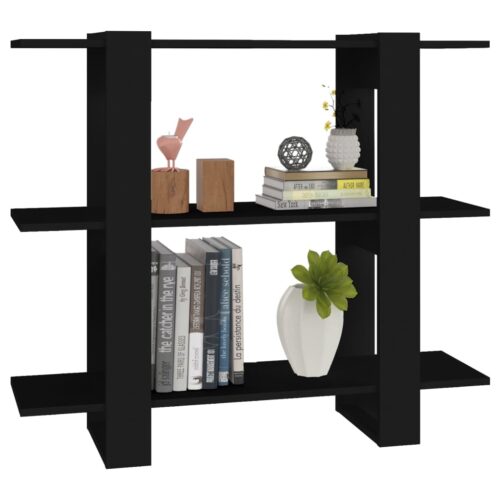 Book Cabinet/Room Divider Black 100x30x87cm - Image 5