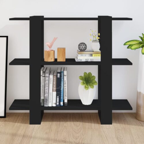 Book Cabinet/Room Divider Black 100x30x87cm - Image 6