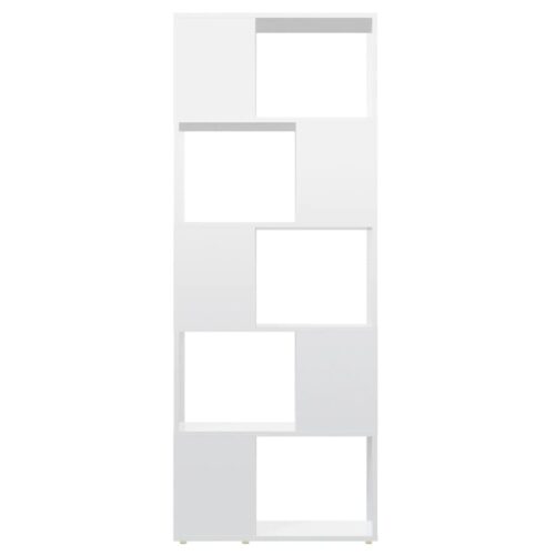 Book Cabinet Room Divider High Gloss White 60x24x155cm - Image 5