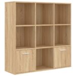 Wooden Bookshelf Display Storage Tier Cabinet Shelf Rack Bookcase Organizer Oak