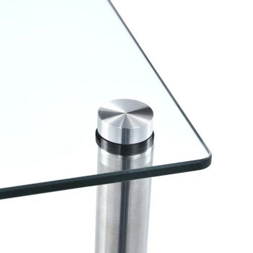 5-Tier Shelf Transparent 40x40x130cm Tempered Glass - Image 4
