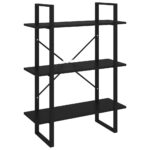 Display Storage Bookshelf Bookcase Tier Cabinet Shelf Rack Shelving Wooden Black