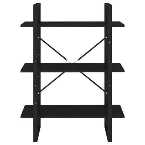 Display Storage Bookshelf Bookcase Tier Cabinet Shelf Rack Shelving Wooden Black - Image 3