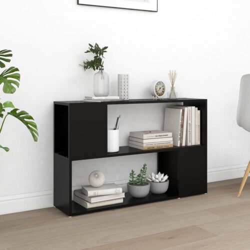 Book Cabinet Black 100x24x63cm Engineered Wood