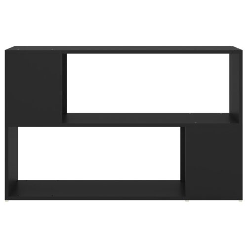 Book Cabinet Black 100x24x63cm Engineered Wood - Image 3