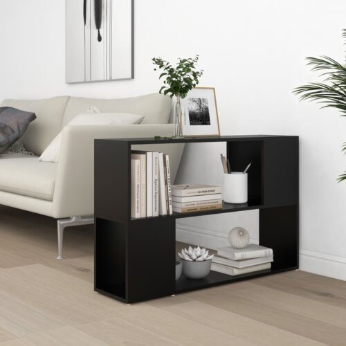 Book Cabinet Black 100x24x63cm Engineered Wood - Image 6