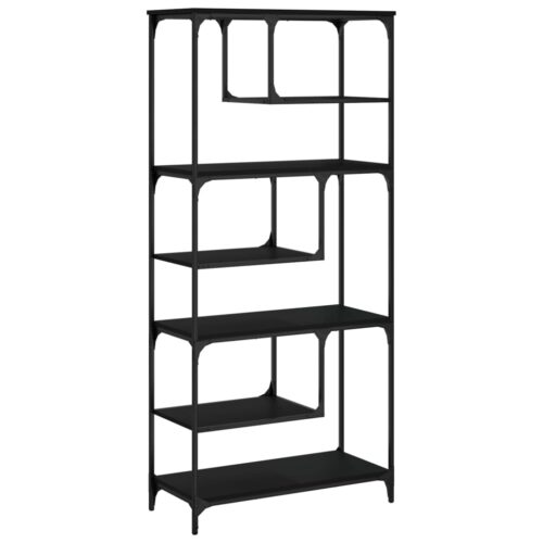 Bookcase Black 81x36x176cm Engineered Wood - Image 6
