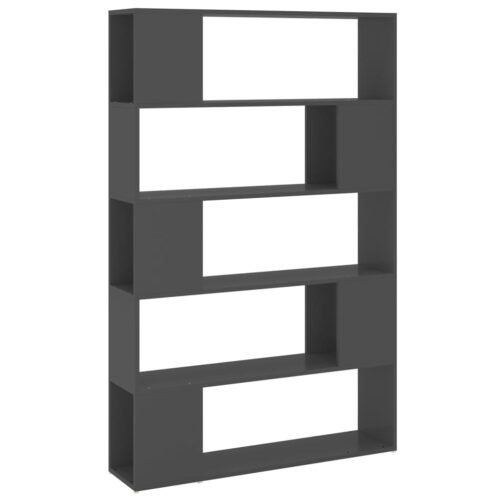 Book Cabinet Room Divider Grey 100x24x155cm Engineered Wood - Image 2