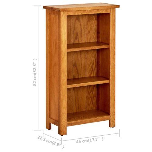 Bookcase 45x22.5x82cm Solid Oak Wood - Image 6