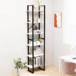 Storage Shelf White 60x30x210cm Engineered Wood
