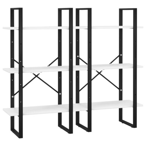Storage Shelf White 60x30x210cm Engineered Wood - Image 3
