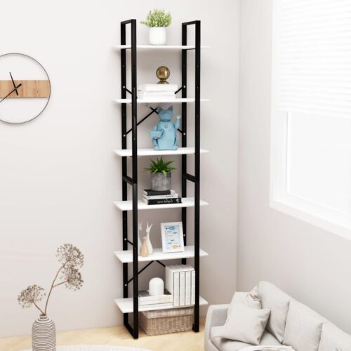Storage Shelf White 60x30x210cm Engineered Wood - Image 4