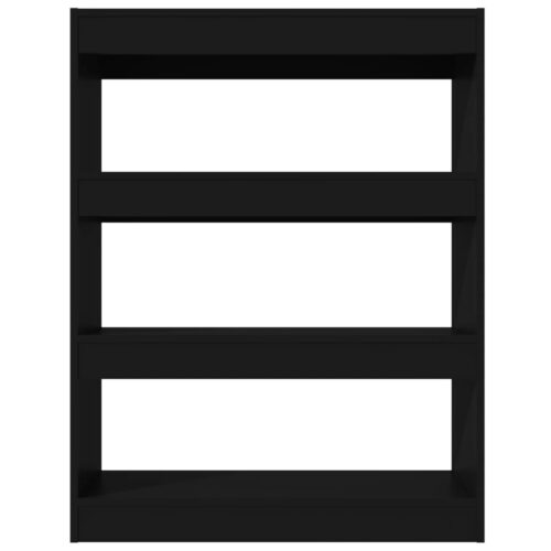 Book Cabinet/Room Divider Black 80x30x103cm Engineered wood - Image 4
