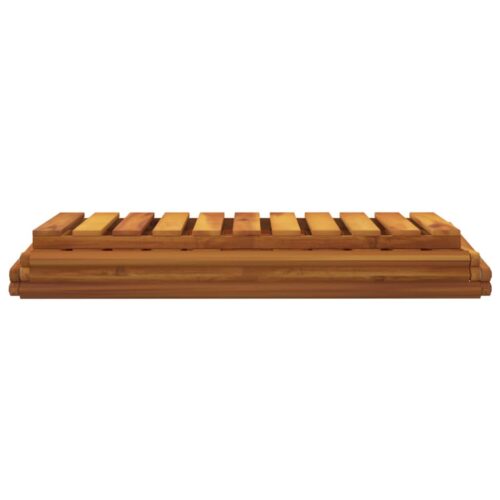 3-Tier Folding Shelf Brown 70x31x63cm Solid Wood Acacia - Image 8