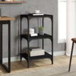 Book Cabinet Black 40x33x70.5cm Engineered Wood Steel
