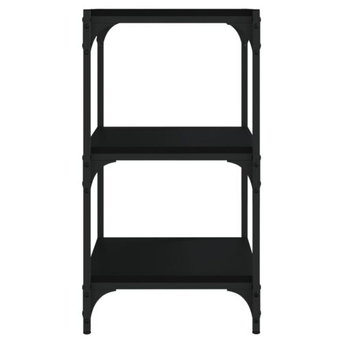 Book Cabinet Black 40x33x70.5cm Engineered Wood Steel - Image 5