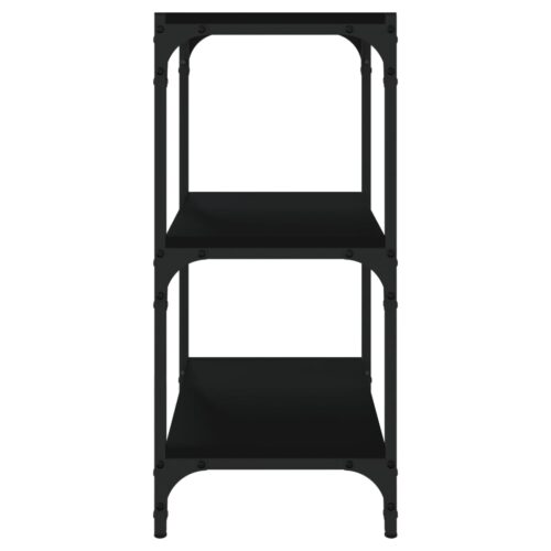 Book Cabinet Black 40x33x70.5cm Engineered Wood Steel - Image 6