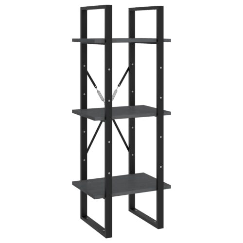 5-Tier Book Cabinet Grey 40x30x175cm Pinewood - Image 5