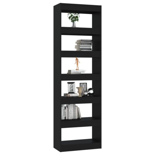 Book Cabinet/Room Divider Black 60x30x198cm - Image 6