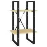 2-Tier Book Cabinet 40x30x70cm Solid Pine Wood