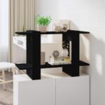 Book Cabinet/Room Divider Black 80x30x51cm