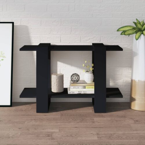 Book Cabinet/Room Divider Black 80x30x51cm - Image 3
