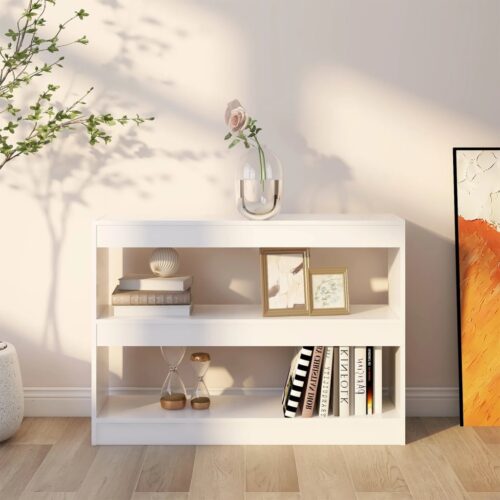 Book Cabinet/Room Divider White 100x30x72cm - Image 6
