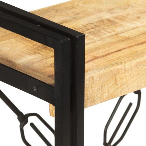 3-Tier Bookcase 90x30x80cm Solid Mango Wood - Image 3