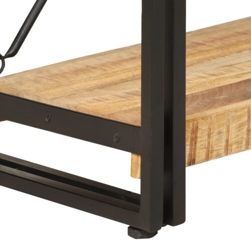 3-Tier Bookcase 90x30x80cm Solid Mango Wood - Image 4